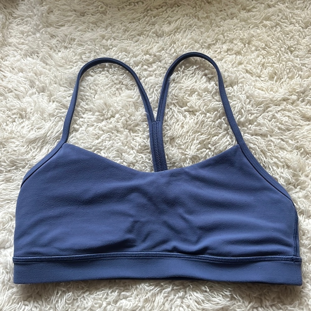 Size 8 blue Lululemon sports bra in like new condition
